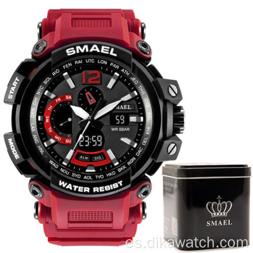Reloj deportivo de lujo de marca superior SMAEL para hombre digital